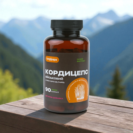 Кордицепс 90 капсул екстракт Cordyceps militaris Fungipapa-3