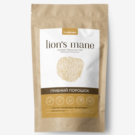 Їжовик гребінчастий, грибний порошок, Fungipapa, 60г