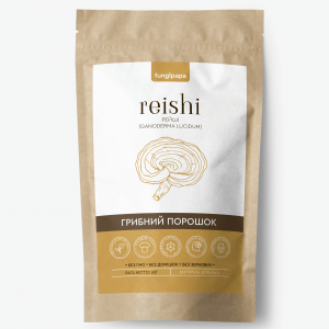 Рейши, грибной порошок, Ganoderma lucidum, Fungipapa, 60г Рейши, грибной порошок, Ganoderma lucidum, Fungipapa, 60г
