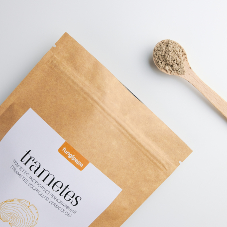 Траметес різнобарвний грибний порошок Fungipapa Trametes versicolor 120г-1