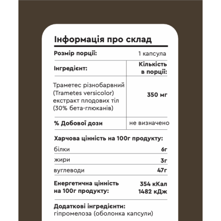 Траметес 90 капсул екстракт Fungipapa Trametes versicolor-3