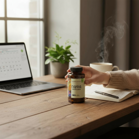 Гуарана 90 капсул (Paullinia cupana) PapaNature-1